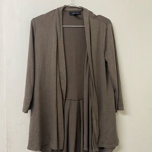 Style & Co Brown Open Front Cardigan
